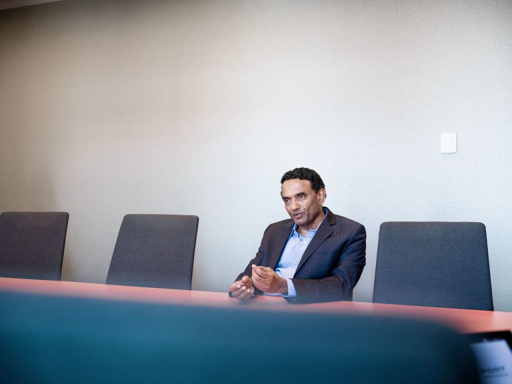 ‘Veel van onze klanten hebben nog geen idee hoe ze hun bedrijf met AI kunnen laten groeien’, zegt de baas van deze ict-reus