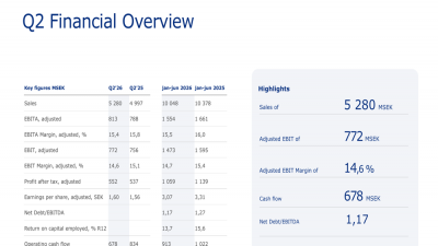 HEXPOL Q2 2026 slides show 8% organic growth amid margin pressure
