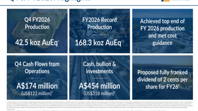 Alkane Resources FY2026 slides: record output, inaugural dividend